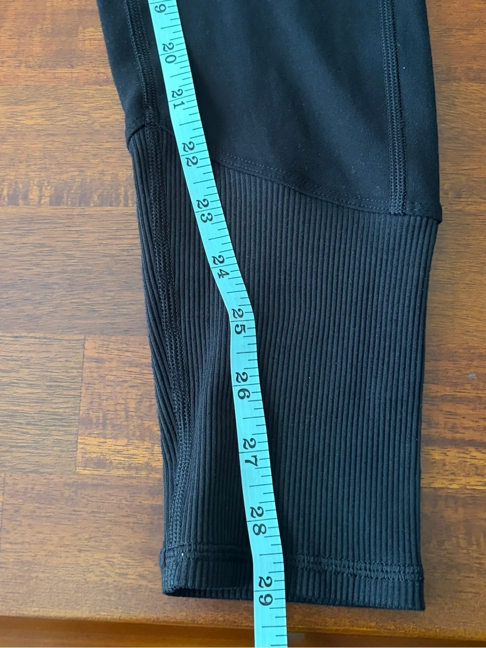 Alo Yoga Black Alosoft High Waist Lounge Leggings With Ribbed Waist Ankles